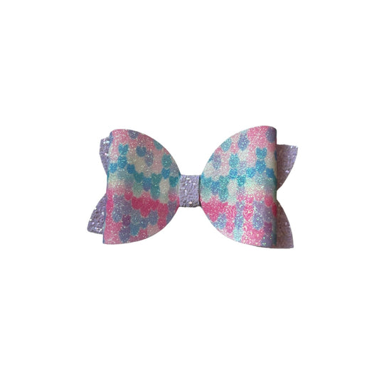 Mermaid Magic Faux Leather Double Stack Bow| Headband