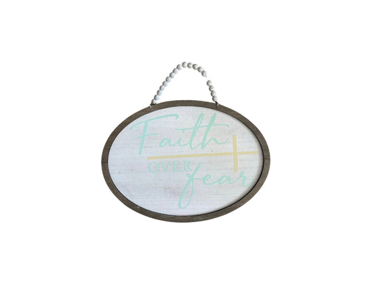 Faith Over Fear Wooden Wall Decor