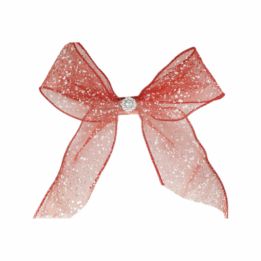 Christmas Red Diamond Ribbon Bow
