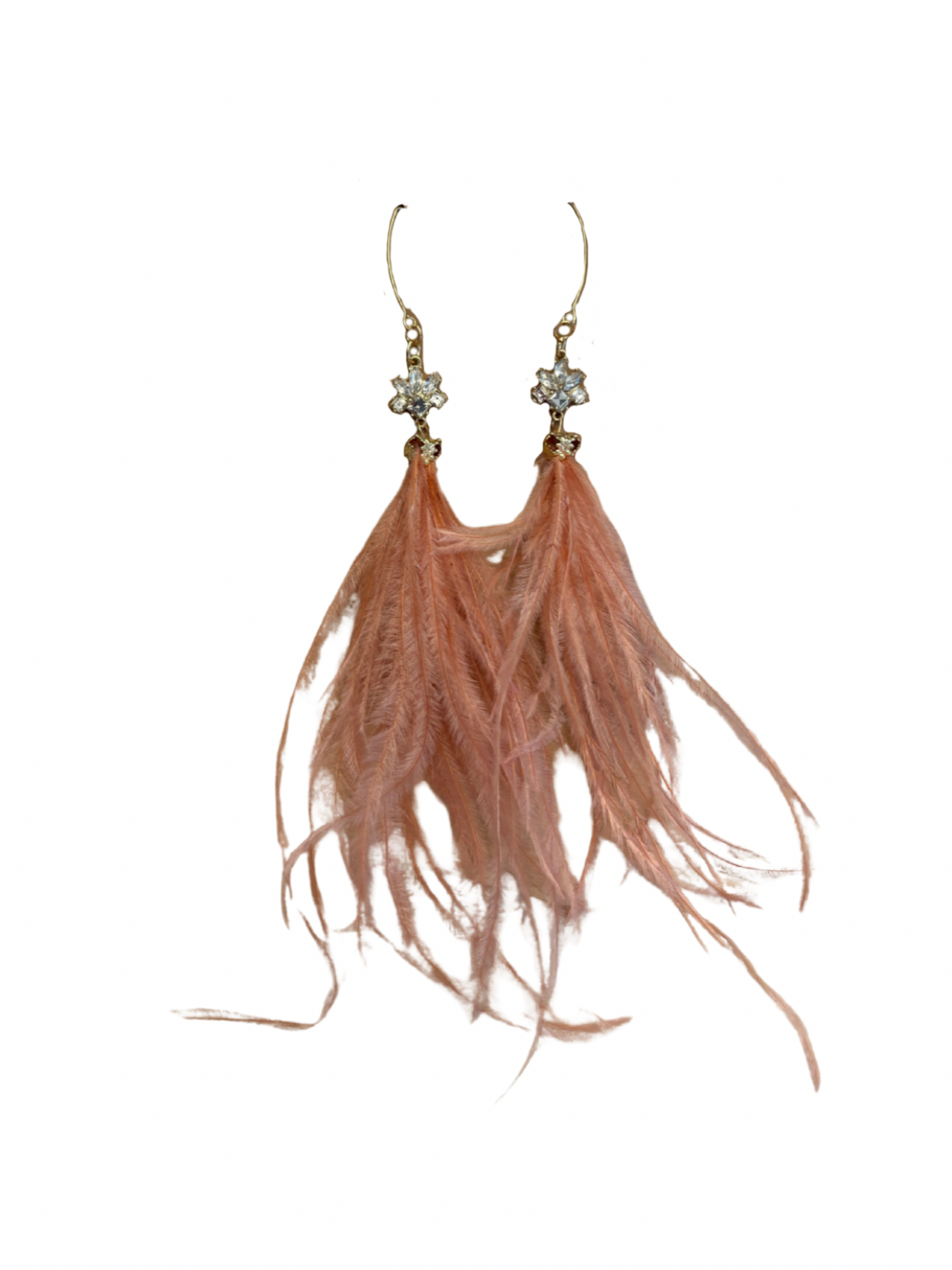 Rose Blush Feather Earrings