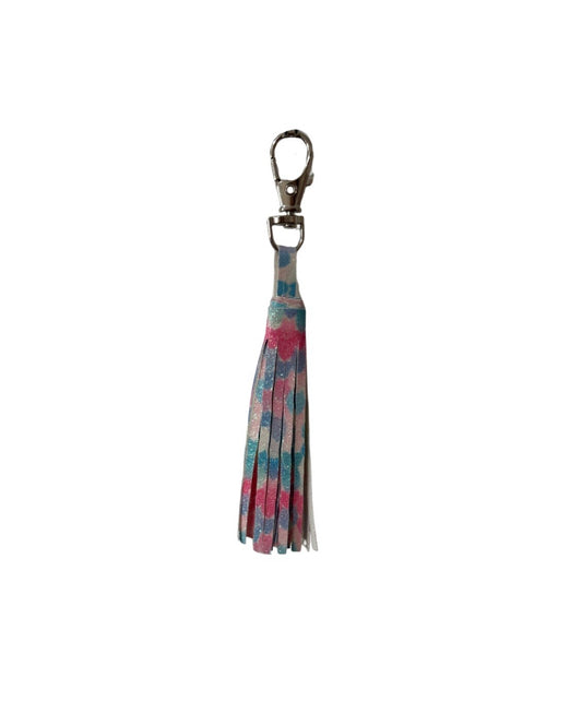 Mermaid Faux Leather Fringe Keychain