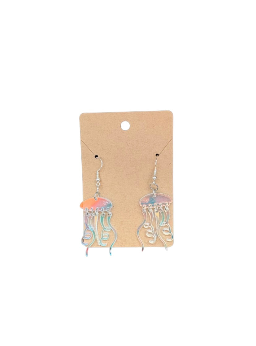 Iridescent Jellyfish Earrings