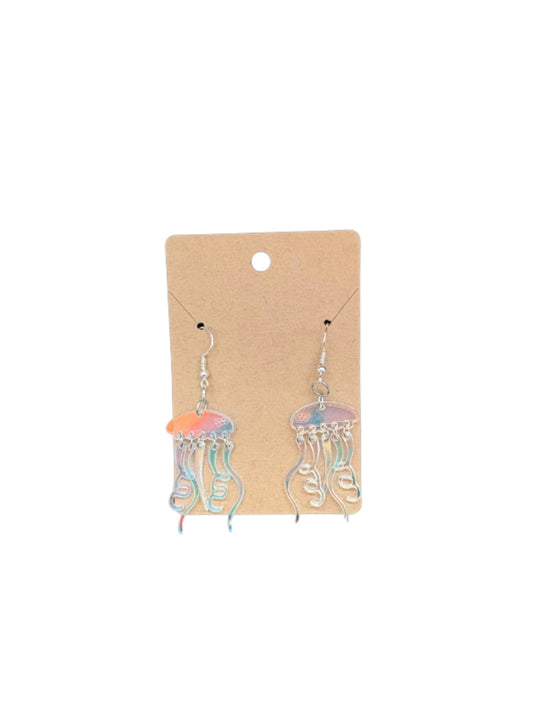 Iridescent Jellyfish Earrings
