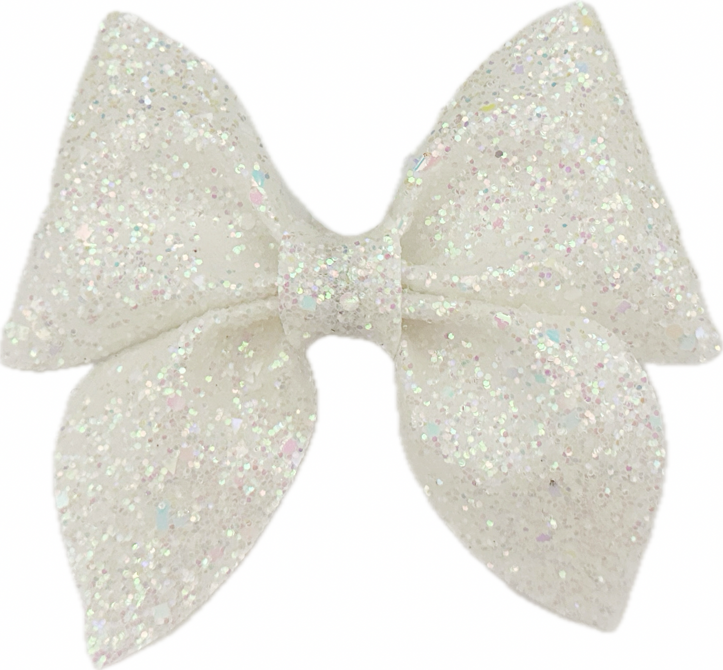 White Christmas Faux Leather Chunky Glitter Sailor Bow|Headband