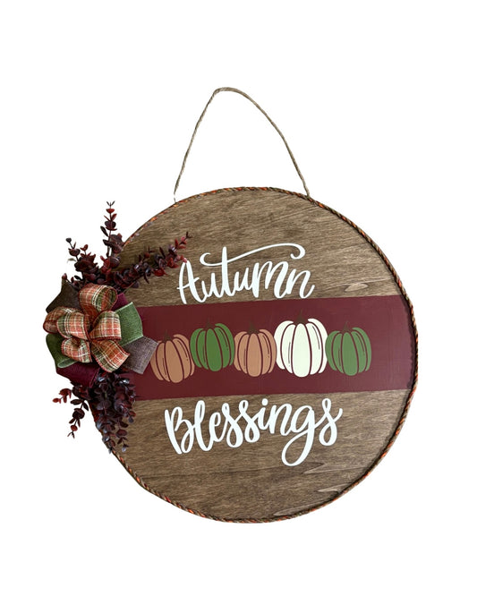 Autumn Blessings Wooden Wall Decor
