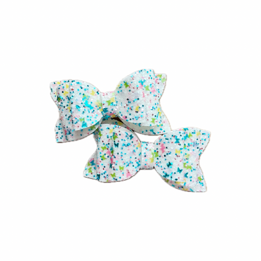 Butterfly Dreams Faux Leather Chunky Glitter Piggy Set