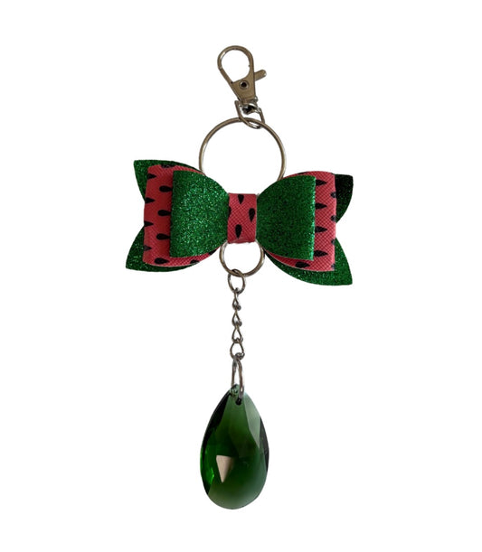 Watermelon Faux Leather Keychain