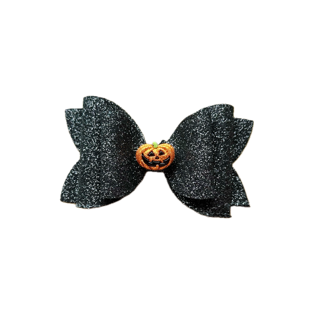 Halloween Pumpkin Ribbon Bow|Headband