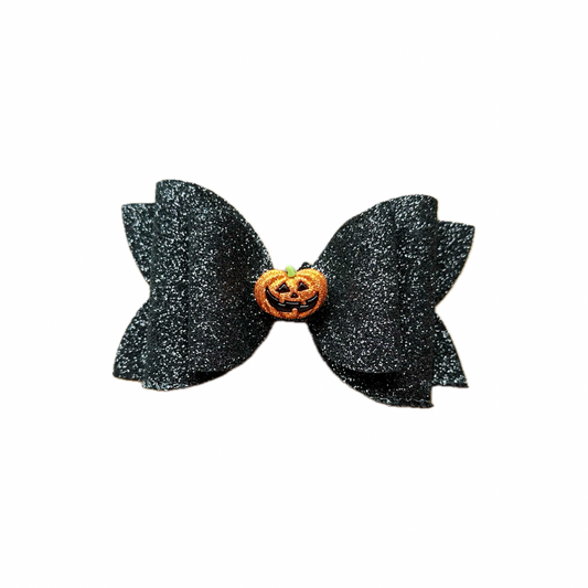 Halloween Pumpkin Ribbon Bow|Headband