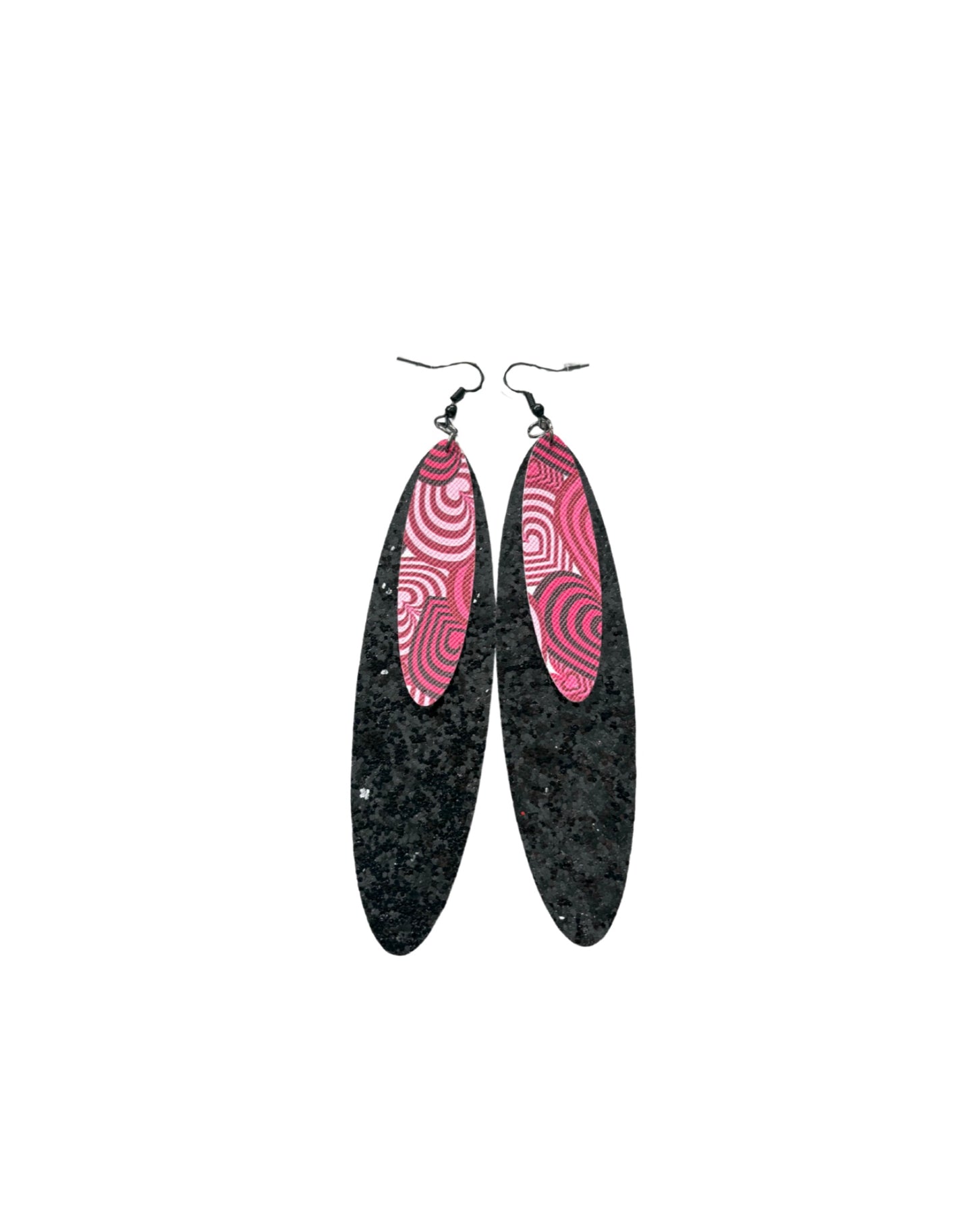 Love Struck Faux Leather Earrings