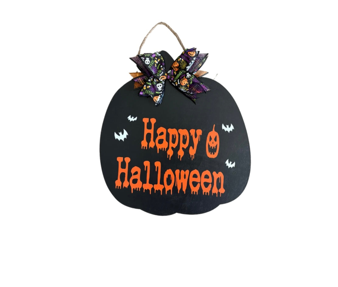 Happy Halloween Pumpkin Wooden Wall Decor