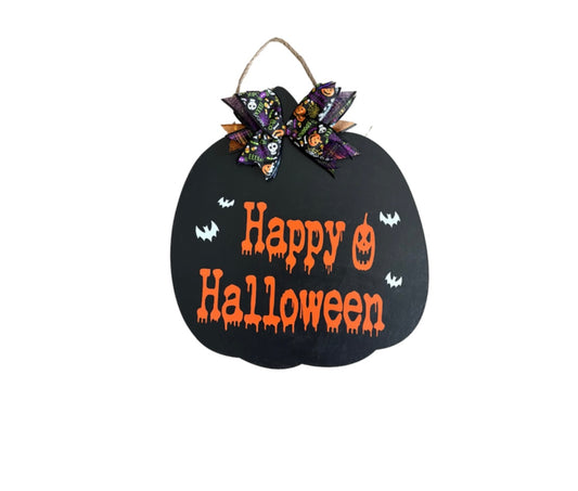 Happy Halloween Pumpkin Wooden Wall Decor