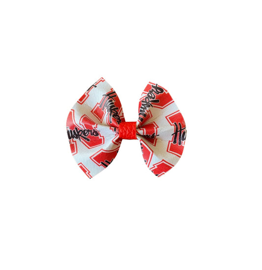 Football Inspired Faux Leather Pinch Bow