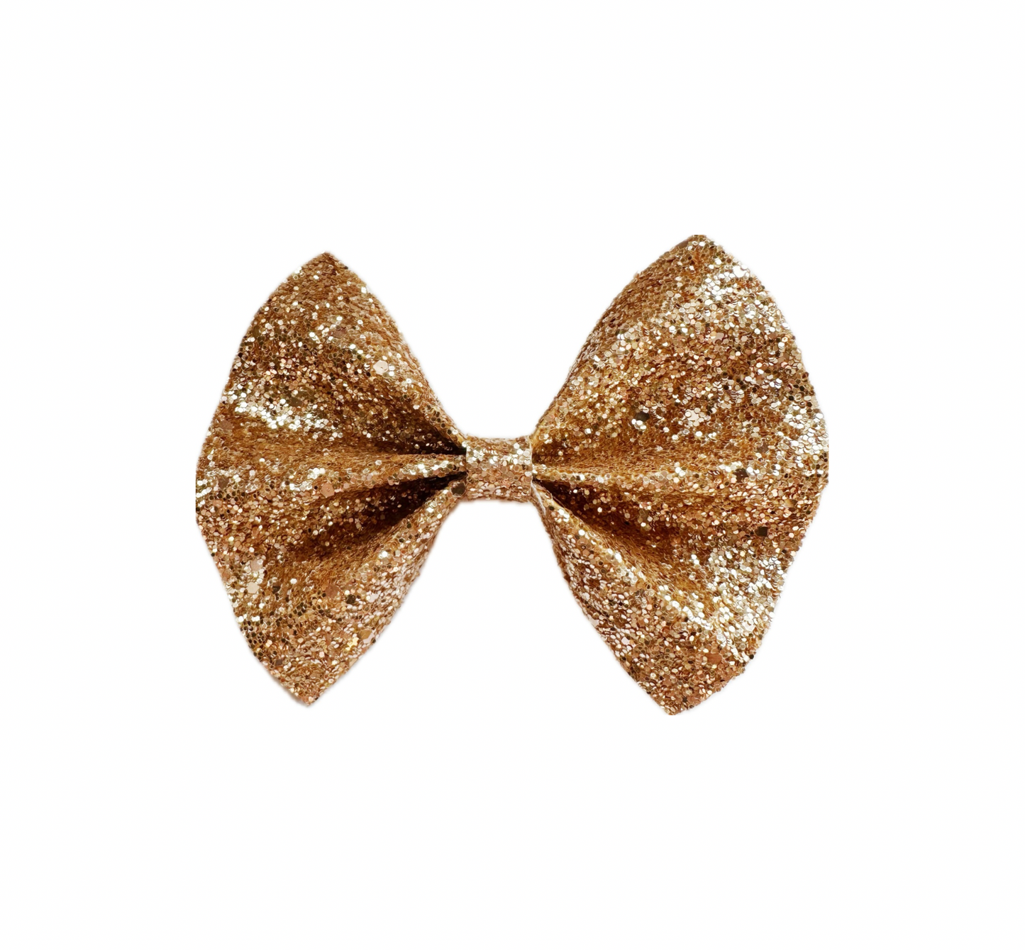 Gold Faux Leather Chunky Glitter Pinch Bow|Headband