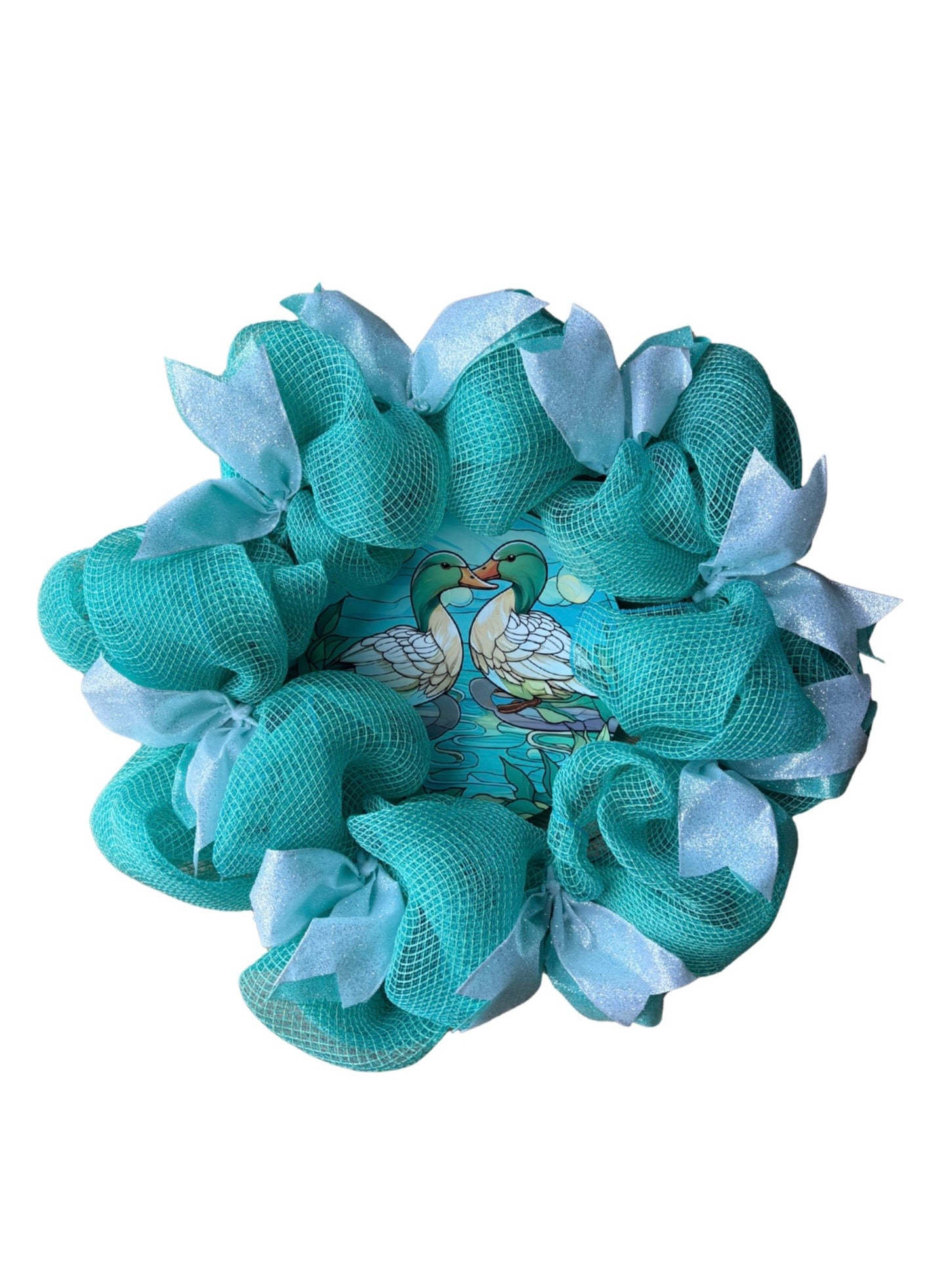 Duck Poly Mesh Wreath