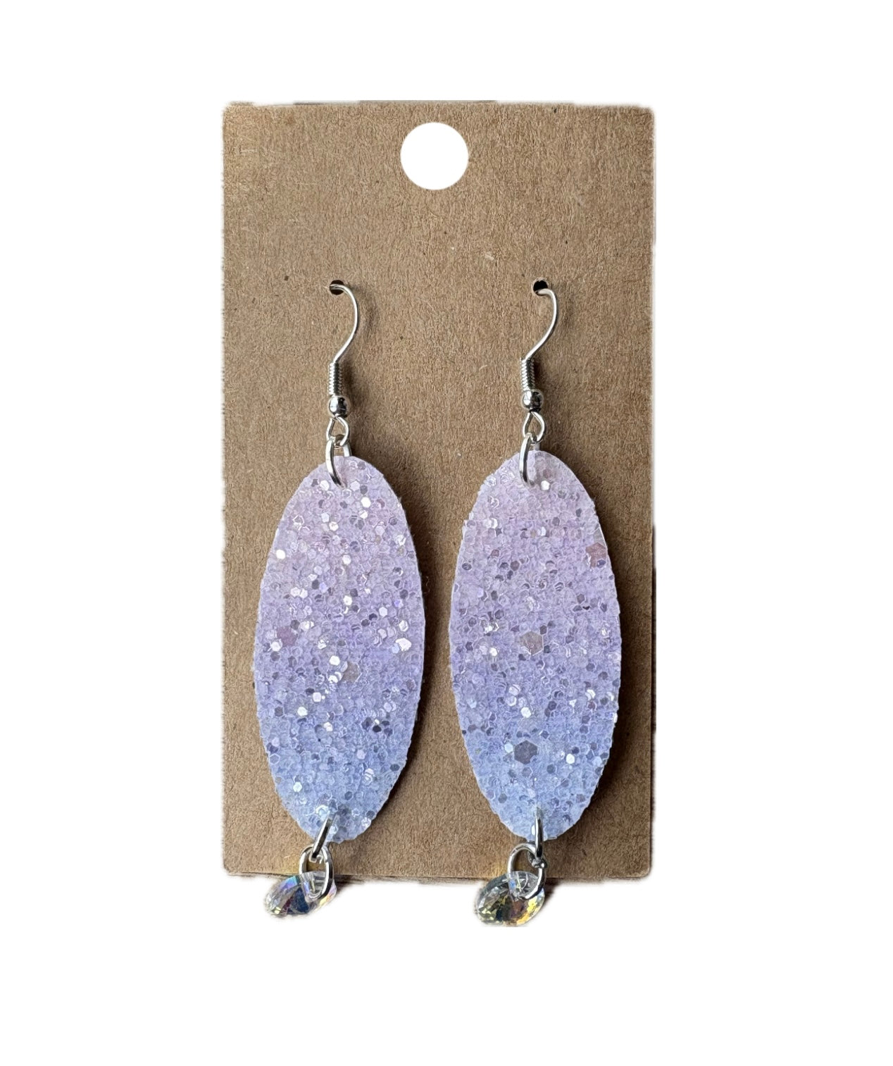 Purple Sunrise Faux Leather Earrings