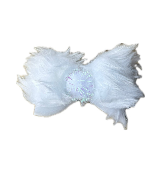 Bunny Fur Double Stack Bow|Headband