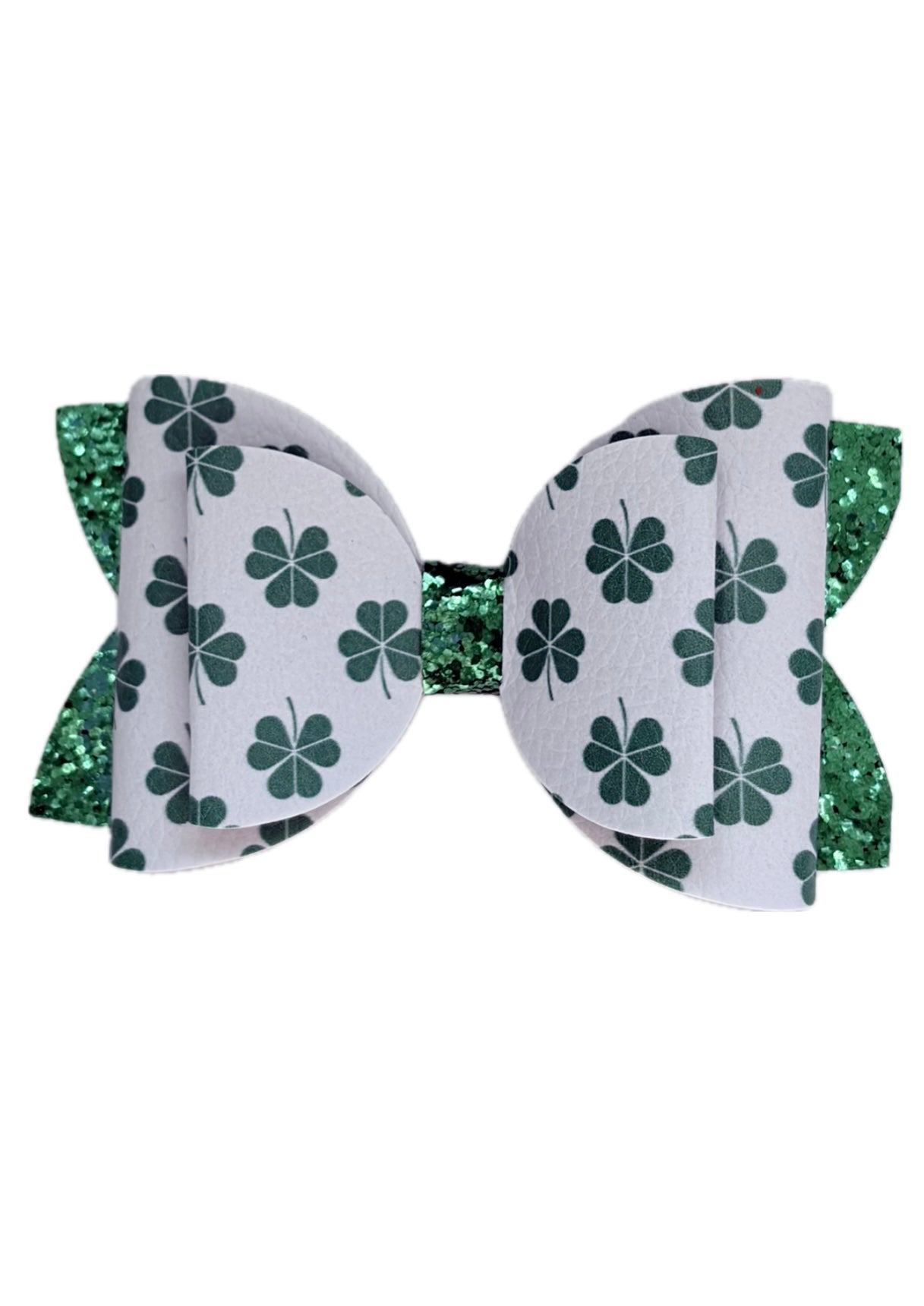 Extra Lucky Faux Leather Double Stack Bow|Headband