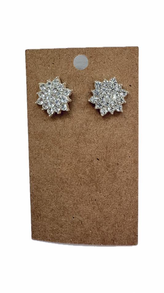 Diamond Clusters Stud Earrings