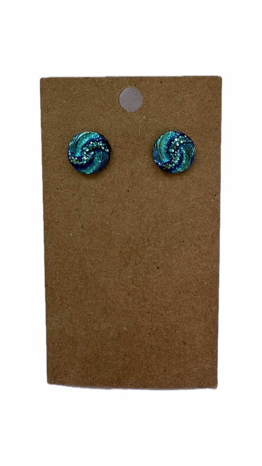 Teal Sea Stud Earrings