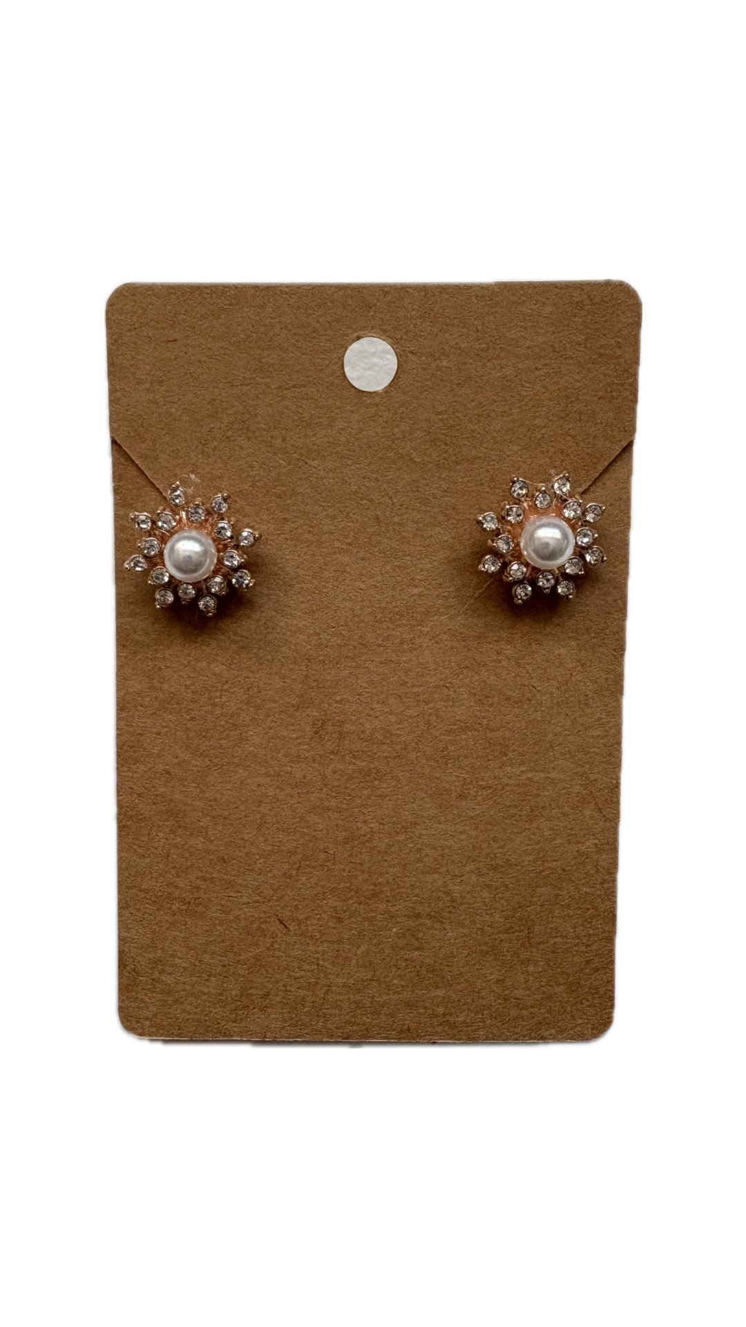 Rose Gold Flower Stud Earrings