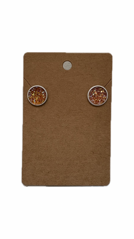 Tan Stud Earrings