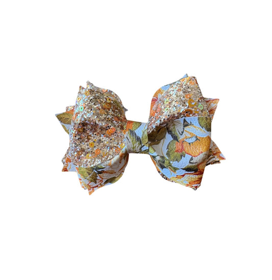 Fall Harvest Faux Leather Twist Pinch Bows