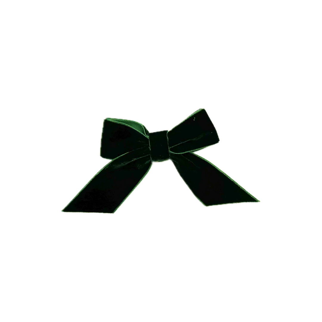 Dark Green Velvet Ribbon Bow