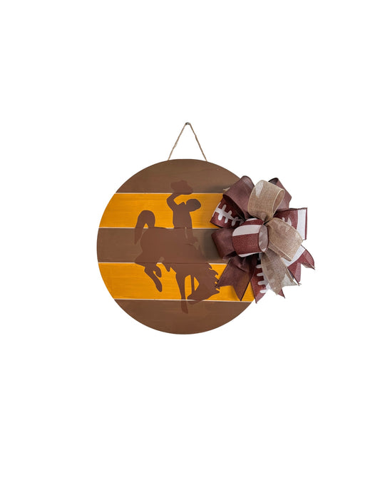 Football Pride Wooden Door Hanger