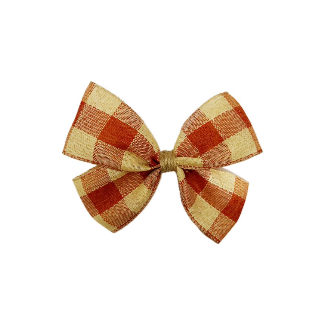 Fall Plaid Ribbon Bow