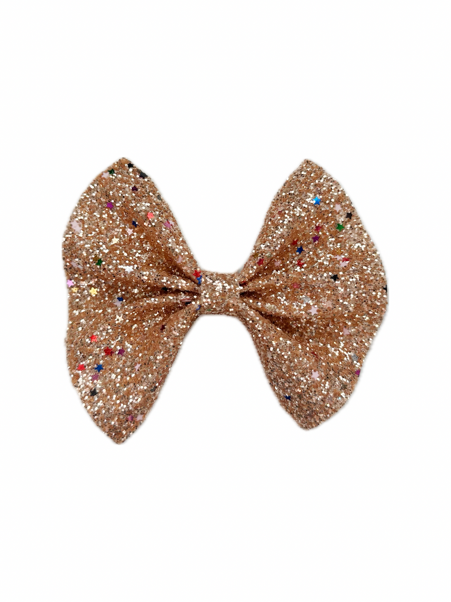 Rose Gold Confetti Chunky Glitter Faux Leather Pinch Bow|Headband