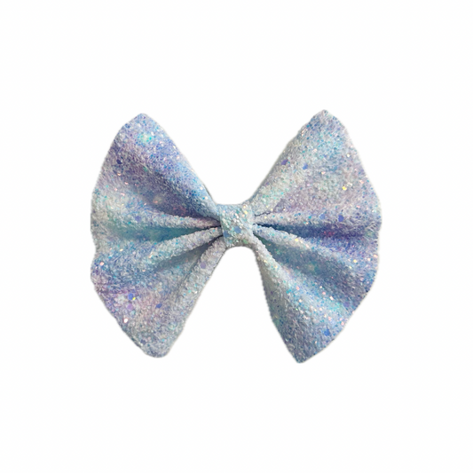 Galaxy Faux Leather Chunky Glitter Pinch Bow|Headband