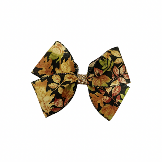 Fall Leaves Ribbon Bow