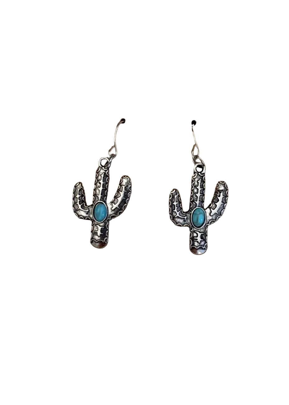 Turquoise Cactus Earrings