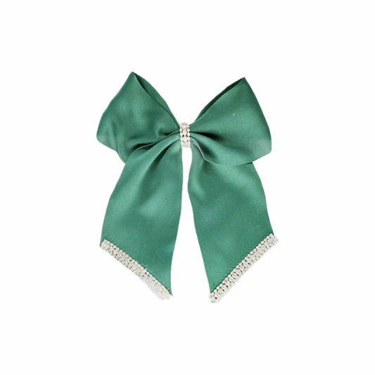 Christmas Green Diamond Ribbon Bow