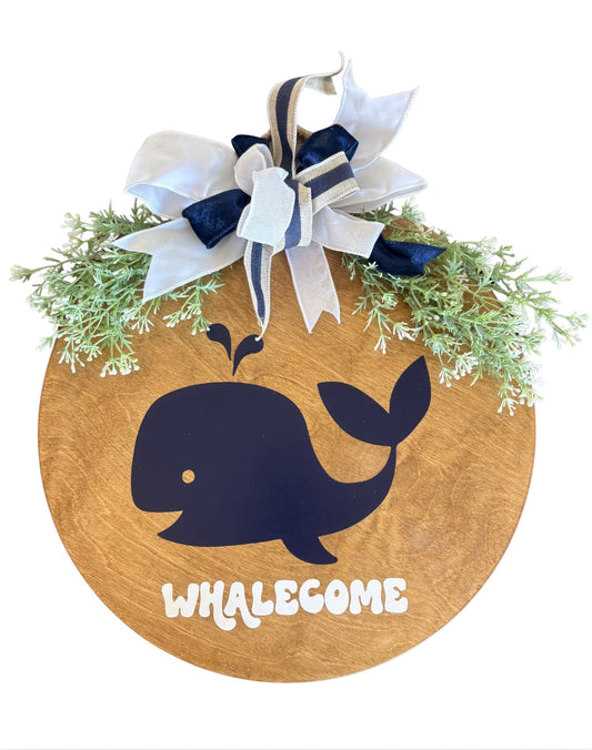 Whalecome Wooden Door Hanger