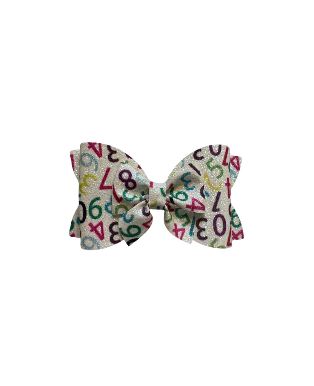 Numbers Double Stack Faux Leather Pinch Bow