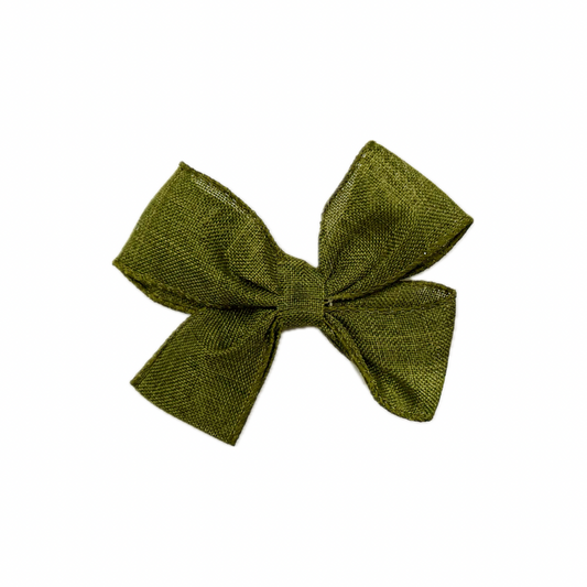 Olive Green Ribbon Bow