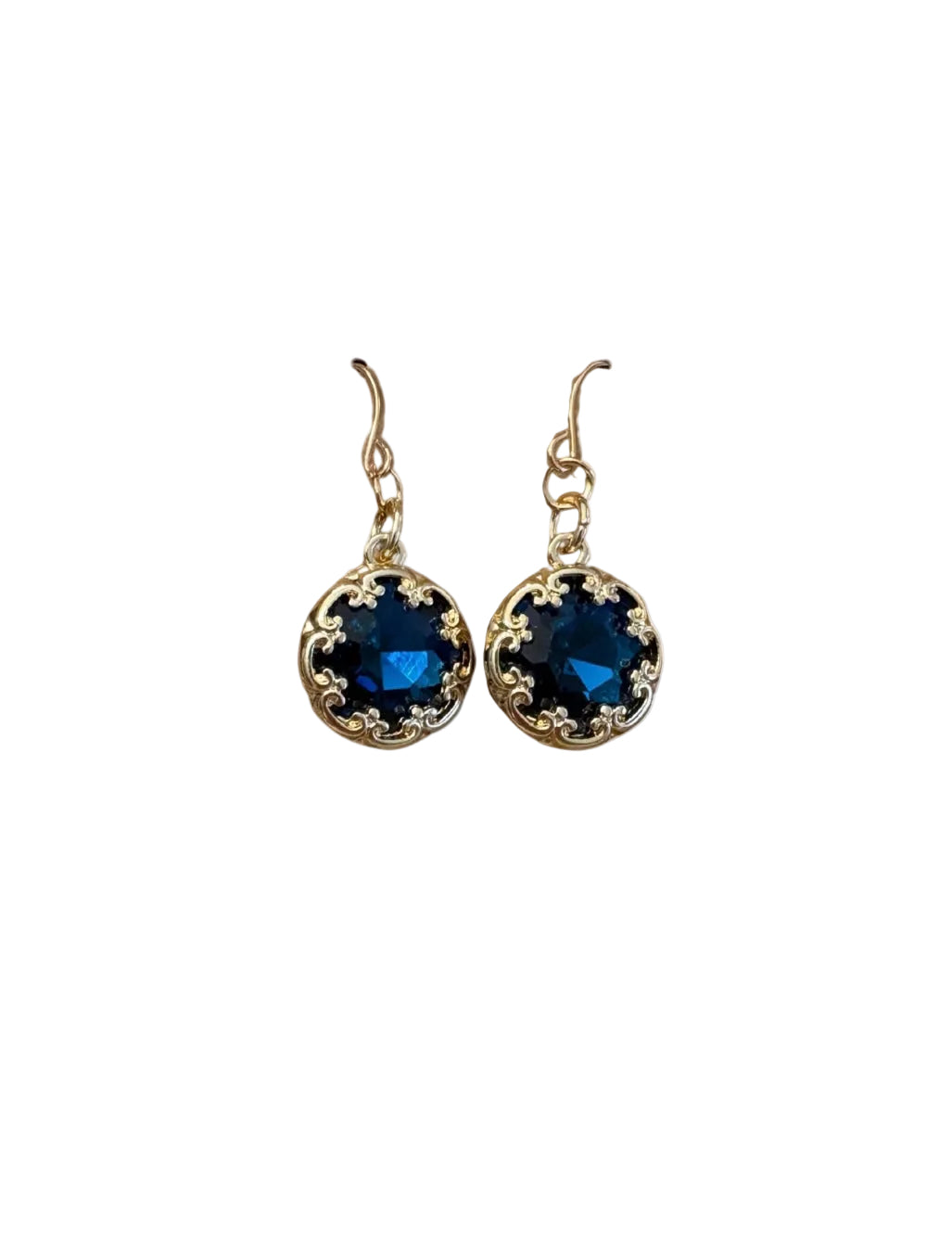 Gold & Blue Earrings